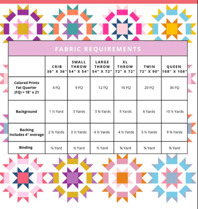 Festival Stars Quilt Pattern