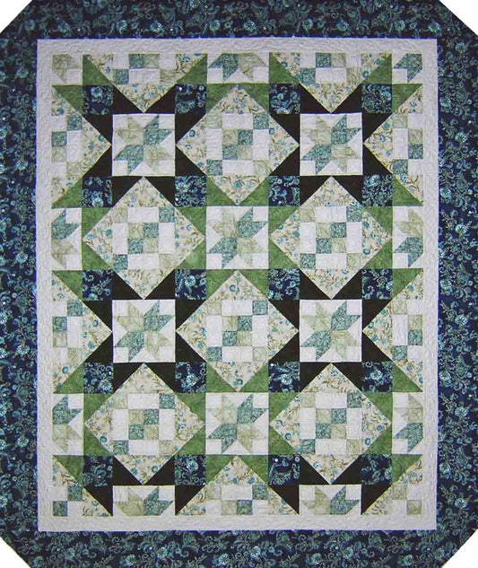 Emerald Starshine Quilt Pattern