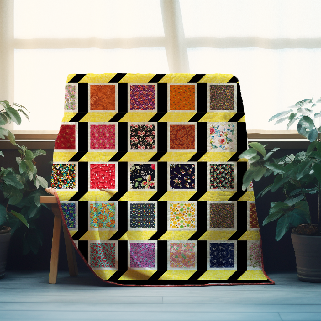 Floral Shadowbox Quilt Pattern