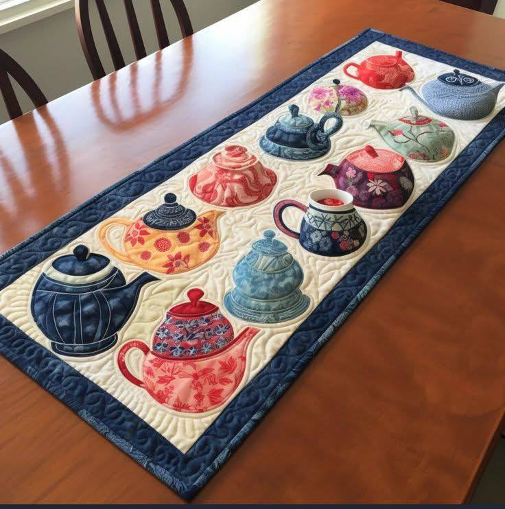Tea Time Treasures Table Runner