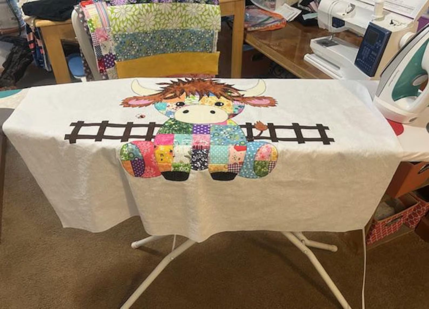 Patchwork Highland Cow Quilt Pattern
