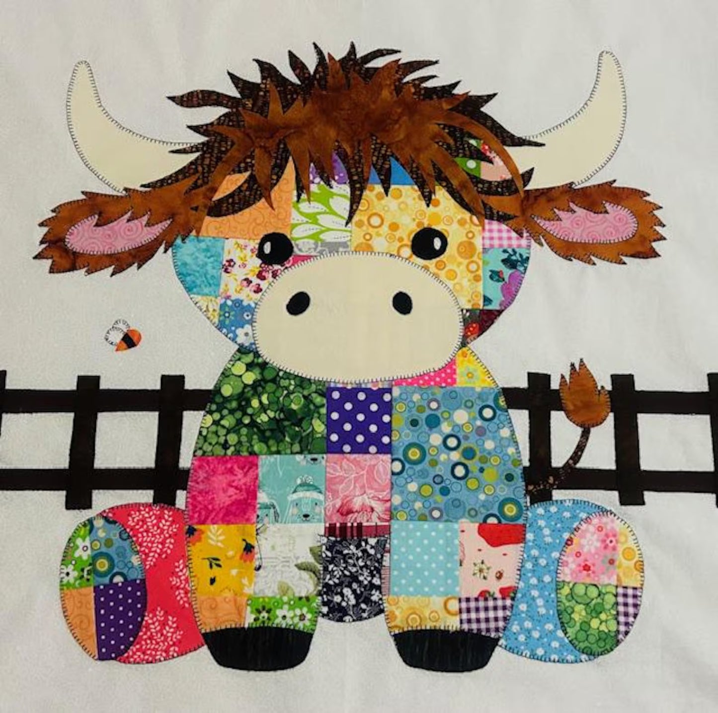 Patchwork Highland Cow Quilt Pattern
