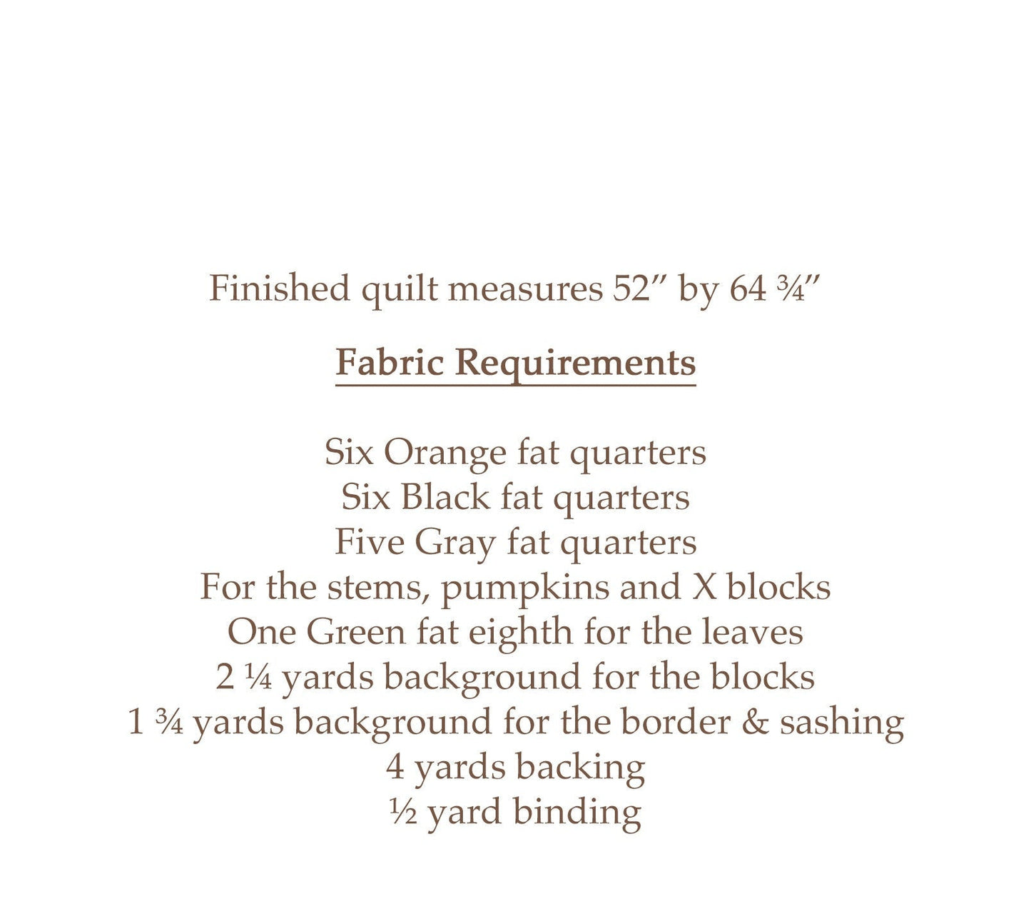 Pumpkin Patch Quilt Pattern