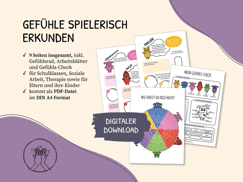 Gefühle verstehen – Spielerische Arbeitsblätter zur Emotionsregulation für Kinder