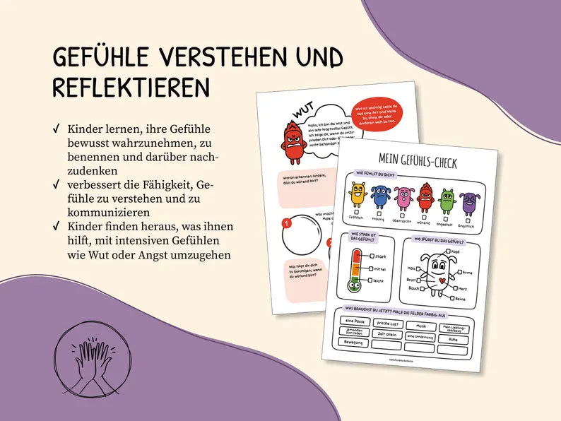 Gefühle verstehen – Spielerische Arbeitsblätter zur Emotionsregulation für Kinder