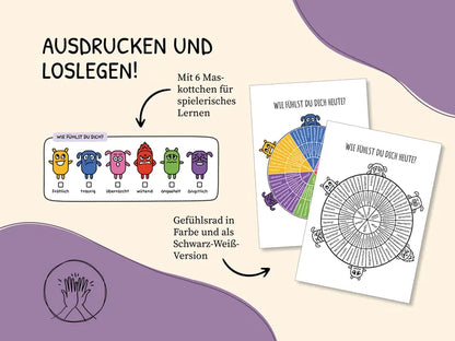 Gefühle verstehen – Spielerische Arbeitsblätter zur Emotionsregulation für Kinder