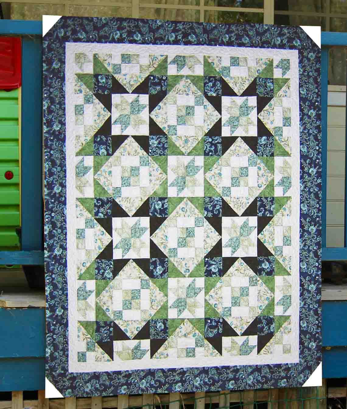 Emerald Starshine Quilt Pattern