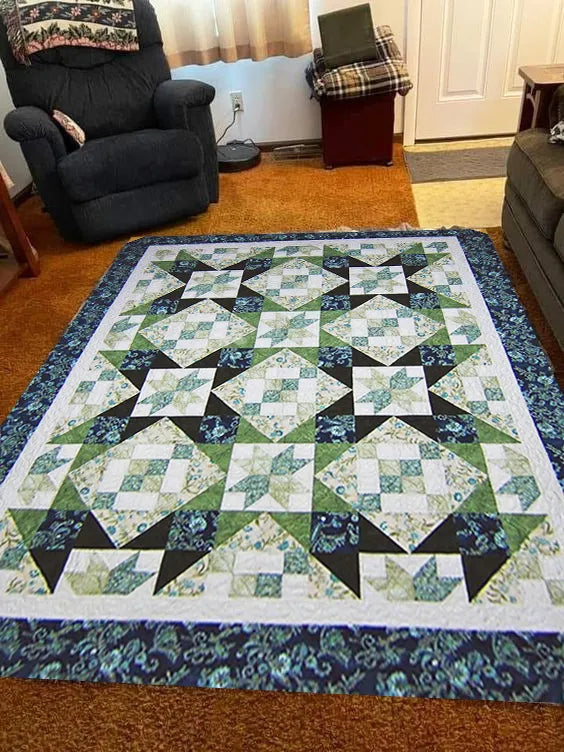 Emerald Starshine Quilt Pattern
