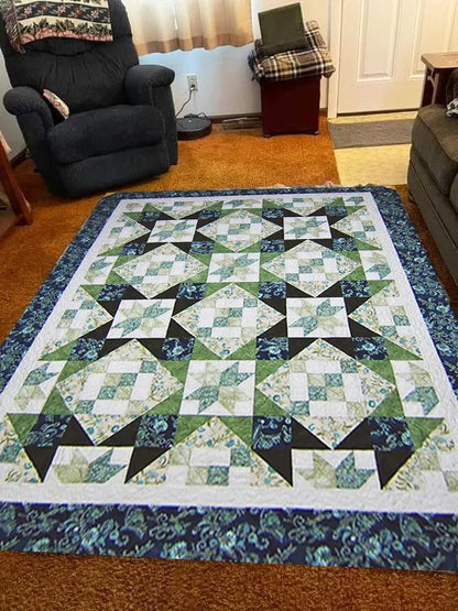 Emerald Starshine Quilt Pattern