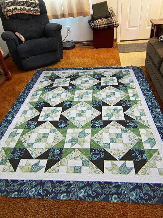 Emerald Starshine Quilt Pattern