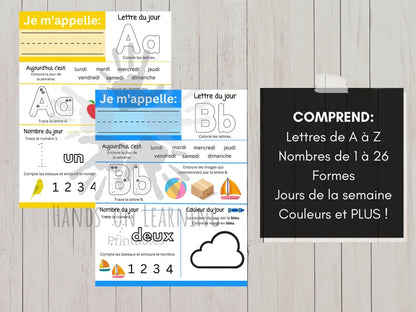 Fiches de Démarrage Matinal Maternelle & Préscolaire | Méthode Montessori