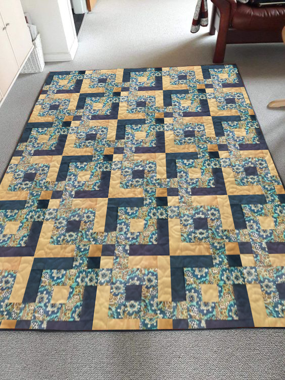 Golden Crossroads Quilt Pattern