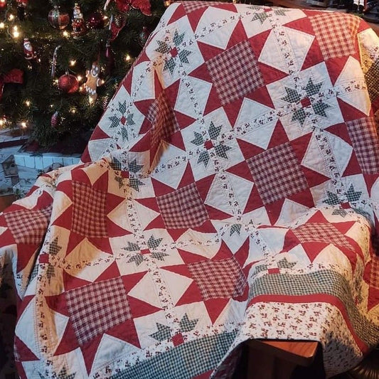 Country Christmas Stars Quilt Pattern