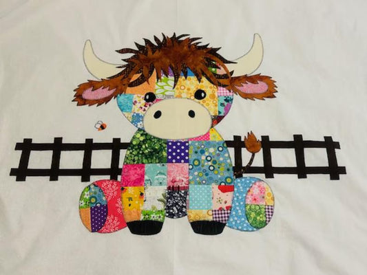 Patchwork Highland Cow Quilt Pattern